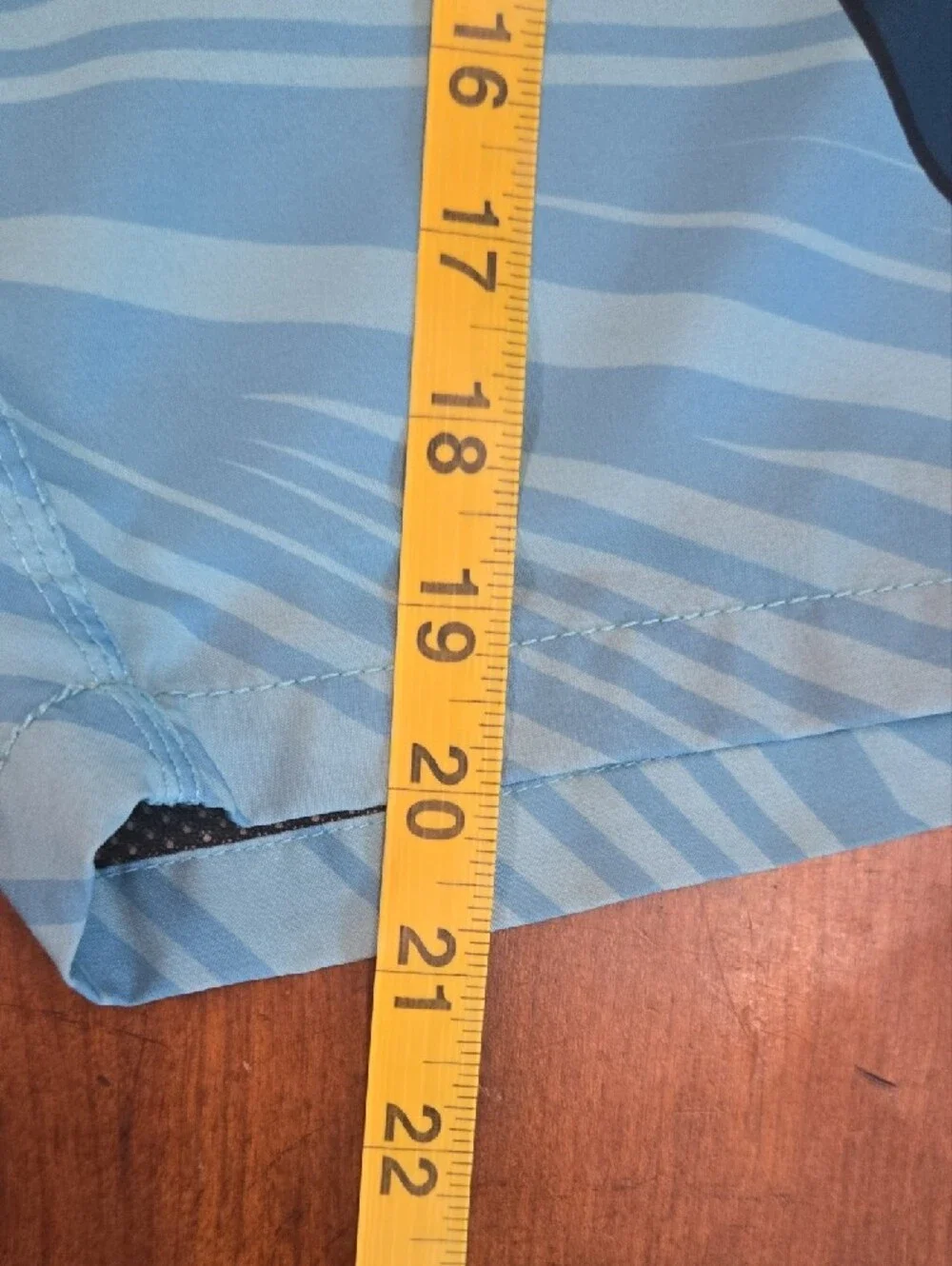 Section 119 Grateful Dead Light Blue Men's Swim Board Shorts with Navy Waistband